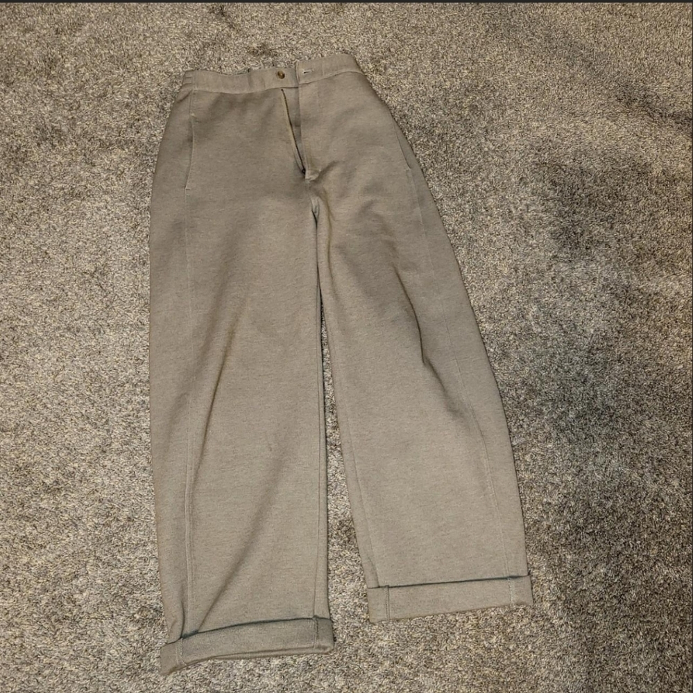 Uniqlo thick cotton wide leg barrel pants